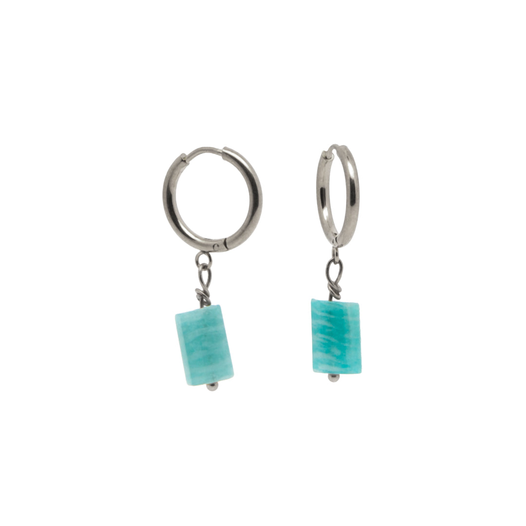 Amazonit Pendant Dangle Ohrringe
