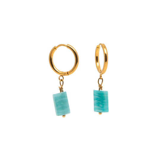 Amazonit Pendant Dangle Ohrringe