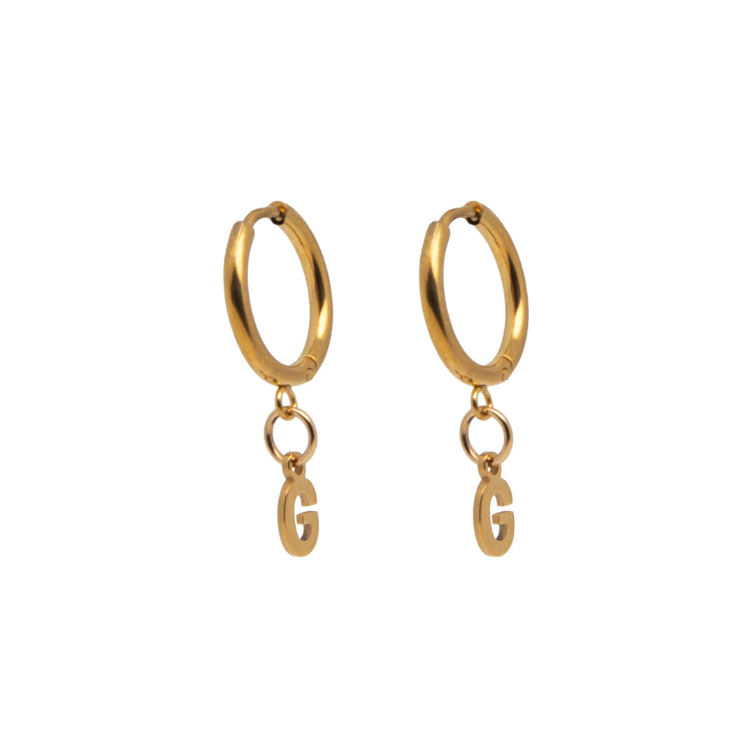 Personalisierte Buchstaben Dangle Ohrringe