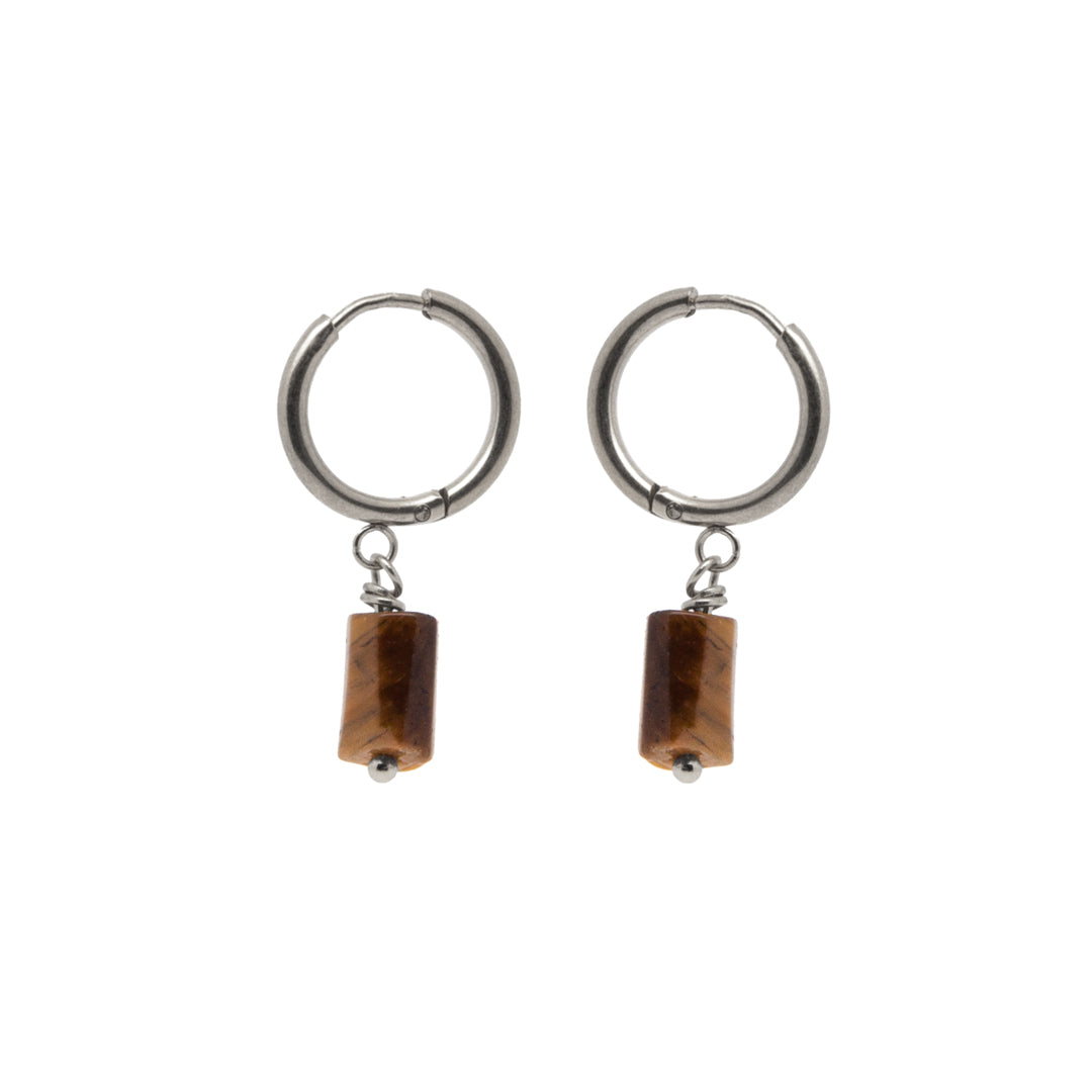 Tigerauge Pendant Dangle Ohrringe